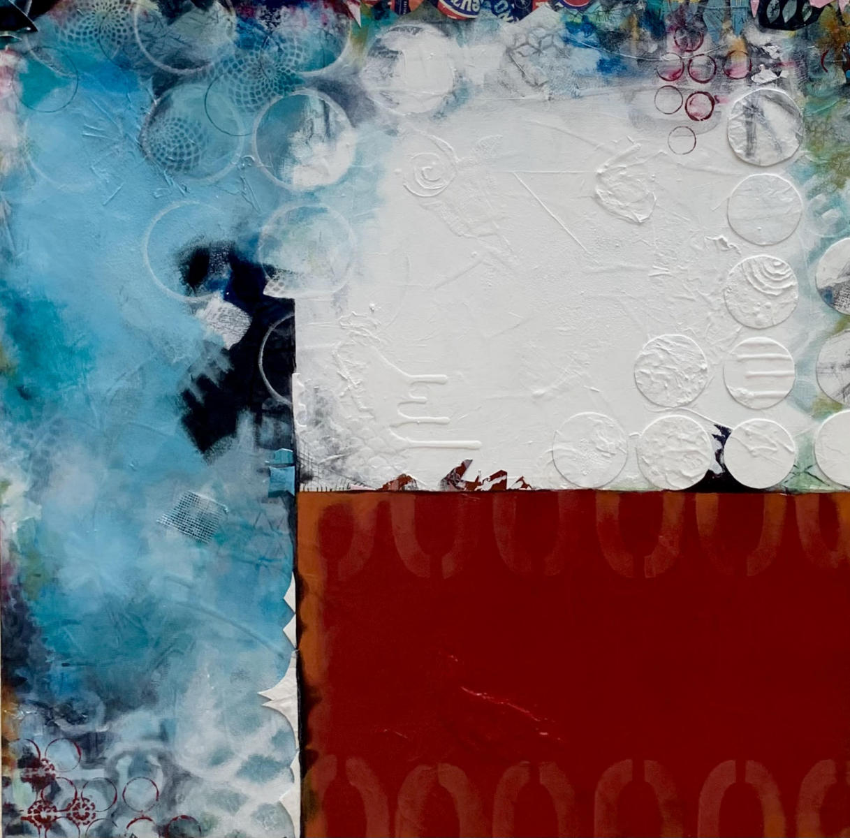 36x36 Reds & Blues I